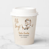 Oh Boy, Teddy Bear Baby shower boy Papieren Bekers (Voorkant)