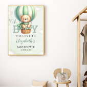 Oh Boy, Teddy Bear Baby Shower boy Poster