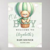 Oh Boy, Teddy Bear Baby Shower boy Poster (Voorkant)