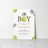 Oh Boy Tennis Baby shower Uitnodiging