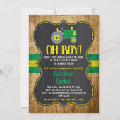 Oh Boy Tractor Baby shower uitnodigingskaart Kaart (Voorkant)
