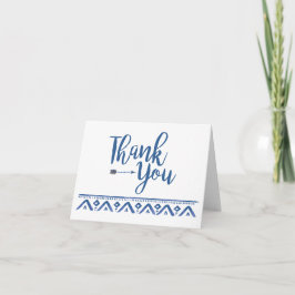 Oh Boy Tribal Baby shower Dank je Bedankkaart