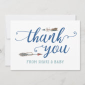 Oh Boy Tribal Baby shower Dank je Bedankkaart (Voorkant)