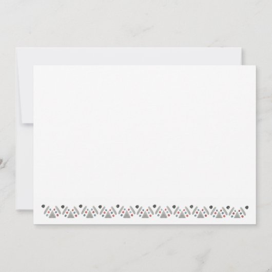 Oh Boy Tribal Baby shower Dank je Bedankkaart (Achterkant)