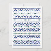 Oh Boy Tribal Baby shower Invitation - BLAUWGROEN  Kaart (Achterkant)