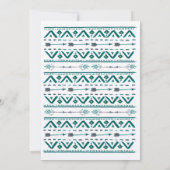 Oh Boy Tribal Baby shower Invitation - Groen Kaart (Achterkant)