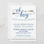 Oh Boy Tribal Baby shower nodiging Kaart (Voorkant)