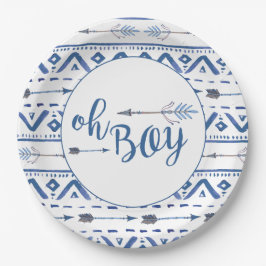 Oh Boy Tribal Baby shower Papieren Bordje