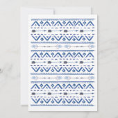 Oh Boy Tribal Baby shower Uitnodiging - CUSTOM (Achterkant)