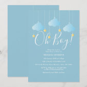 Oh Boy Twinkle Twinkle Baby shower / Sprinkle Kaart (Voorkant / Achterkant)