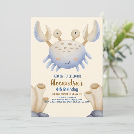 Oh Boy Under The Zee Birthday Kaart (Staand voorkant)