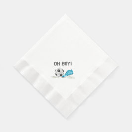 Oh Boy Watercolor All Star Soccer Baby Shower  Servet