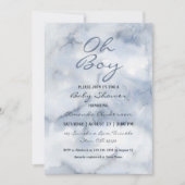 Oh Boy Waterverf Dusty Blue Boys Kaart (Voorkant)