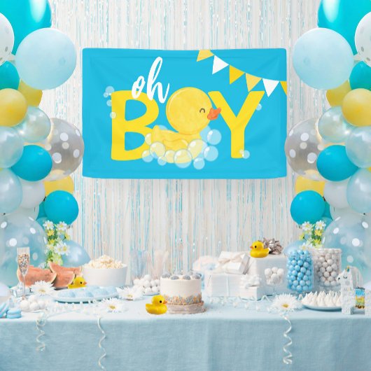 Oh Boy Waterverf Rubber Duck Baby shower Spandoek