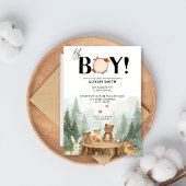 Oh Boy Waterverf Woodland Animals Baby shower Kaart