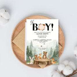 Oh Boy Waterverf Woodland Animals Baby shower Kaart