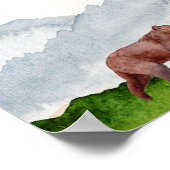 Oh Boy Waterverf Woodland Beer Welkom Poster (Hoek)