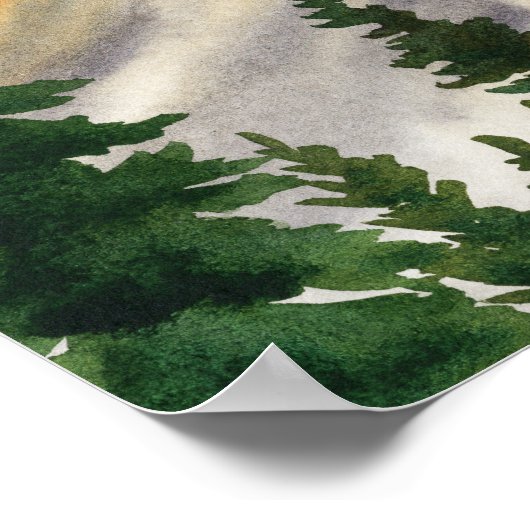 Oh Boy Waterverf Woodland Deer Welkom Poster (Hoek)