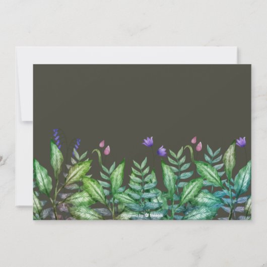 Oh Boy Wild Safari Dier Oerwoud Boy Baby shower Kaart (Achterkant)