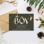 Oh Boy Wild Safari Dier Oerwoud Boy Baby shower Kaart