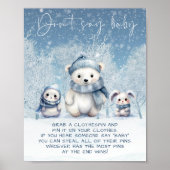 Oh Boy Winter Baby shower Zeg geen Baby-spel Poster (Voorkant)