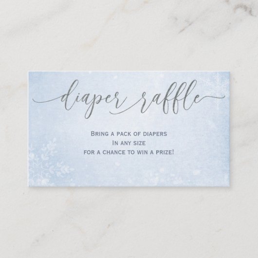 Oh Boy Winter Boy Baby shower Luier Raffle Kaarten (Voorkant)