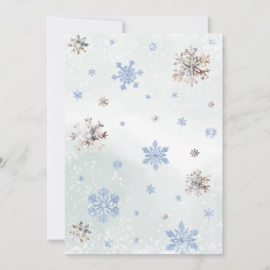 Oh Boy Winter Herten Baby shower Kaart (Achterkant)