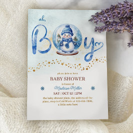 Oh Boy Winter Thema Baby shower Kaart