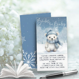 Oh Boy Winter Woodland Baby shower Boeken voor Bab Informatiekaartje