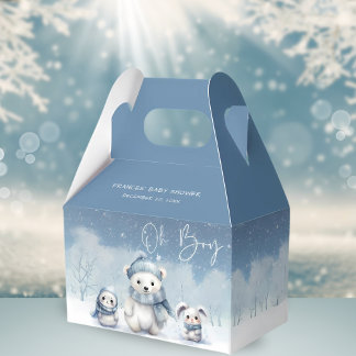Oh Boy Winter | Woodland Baby shower Favoriete Box Bedankdoosjes