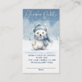 Oh Boy Winter | Woodland Baby shower luierkrabbel Informatiekaartje (Voorkant)