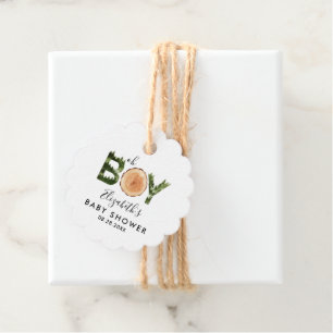 Oh Boy Woodland Baby shower Dank je Bedankjes Labels