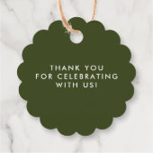 Oh Boy Woodland Baby shower Dank je Bedankjes Labels (Achterkant)