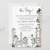 Oh Boy Woodland Baby Shower Kaart (Voorkant)