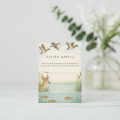 Oh boy! Woodland Baby shower luierkrabbel Informatiekaartje (Staand voorkant)