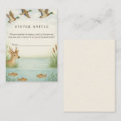 Oh boy! Woodland Baby shower luierkrabbel Informatiekaartje (Voorkant / Achterkant)