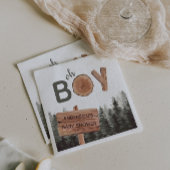 Oh Boy - Woodland Baby shower Servet