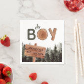 Oh Boy - Woodland Baby shower Servet (Insitu)