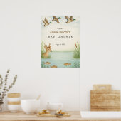 Oh boy! Woodland Baby shower Welkom Poster (Keuken)