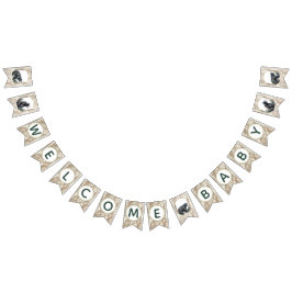 Oh Boy Woodland Bear Adventure Welcome Baby Banner