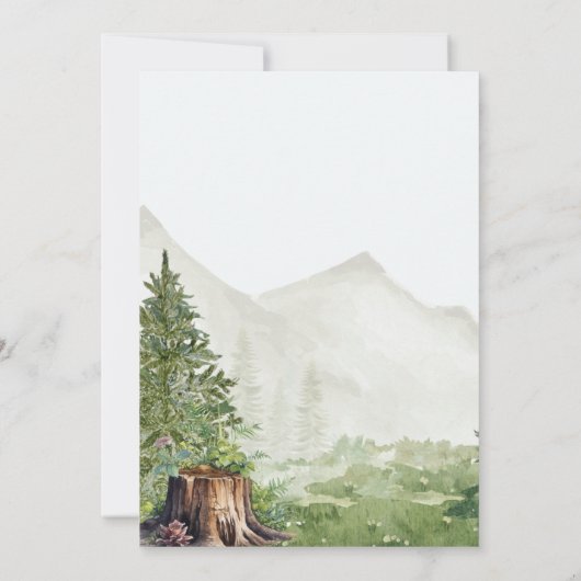 Oh Boy Woodland Beer Baby shower Kaart (Achterkant)