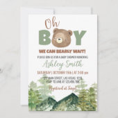 Oh Boy Woodland Beer Baby shower Kaart (Voorkant)
