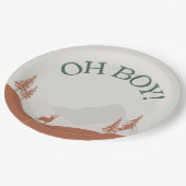 Oh Boy Woodland Mountain baby shower bord (Gekanteld)
