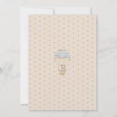 Oh Boy Woodland Teddy Bear Baby shower Kaart (Achterkant)