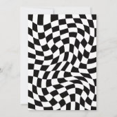 Oh Boy! Yellow Checkered Happy Face Baby Shower Kaart (Achterkant)