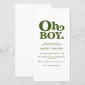 Oh Boys Baby Shower Uitnodiging (Voorkant / Achterkant)