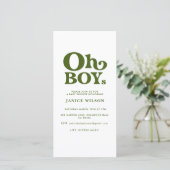 Oh Boys Baby Shower Uitnodiging (Staand voorkant)