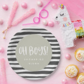 Oh boys, twin baby shower party servetten papieren bordje (Feest)