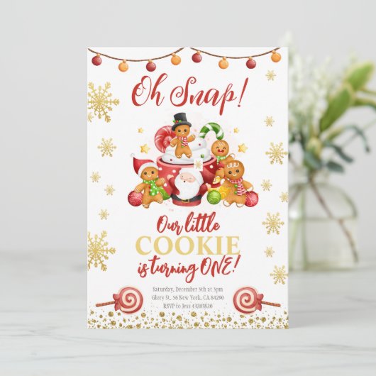 Oh breek ons kleine koekje Birthday Kaart (Staand voorkant)