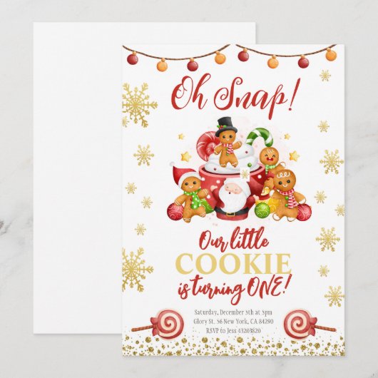 Oh breek ons kleine koekje Birthday Kaart (Voorkant / Achterkant)